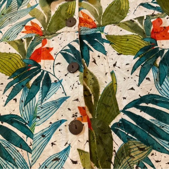 Life Style Tropical Leaf Print Blazer - Picture 7 of 11